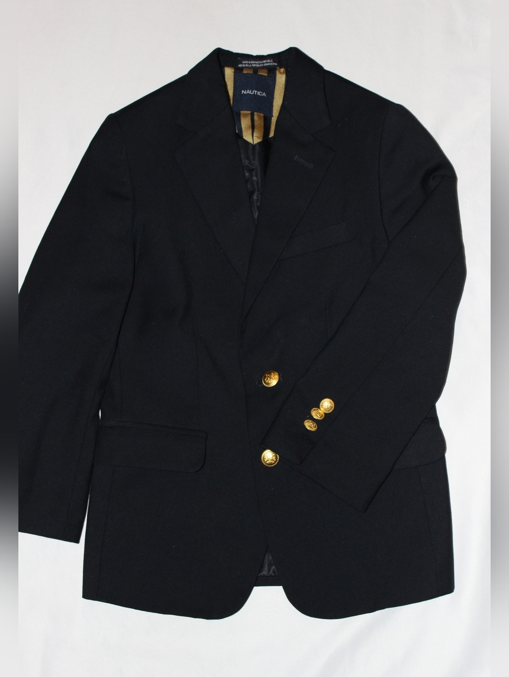 Nautica Boys Classic Black Blazer with Gold Buttons